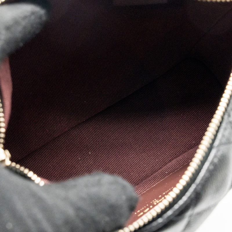 Chanel 25c Quilted Hobo Bag Caviar Black LGHW (microchip)