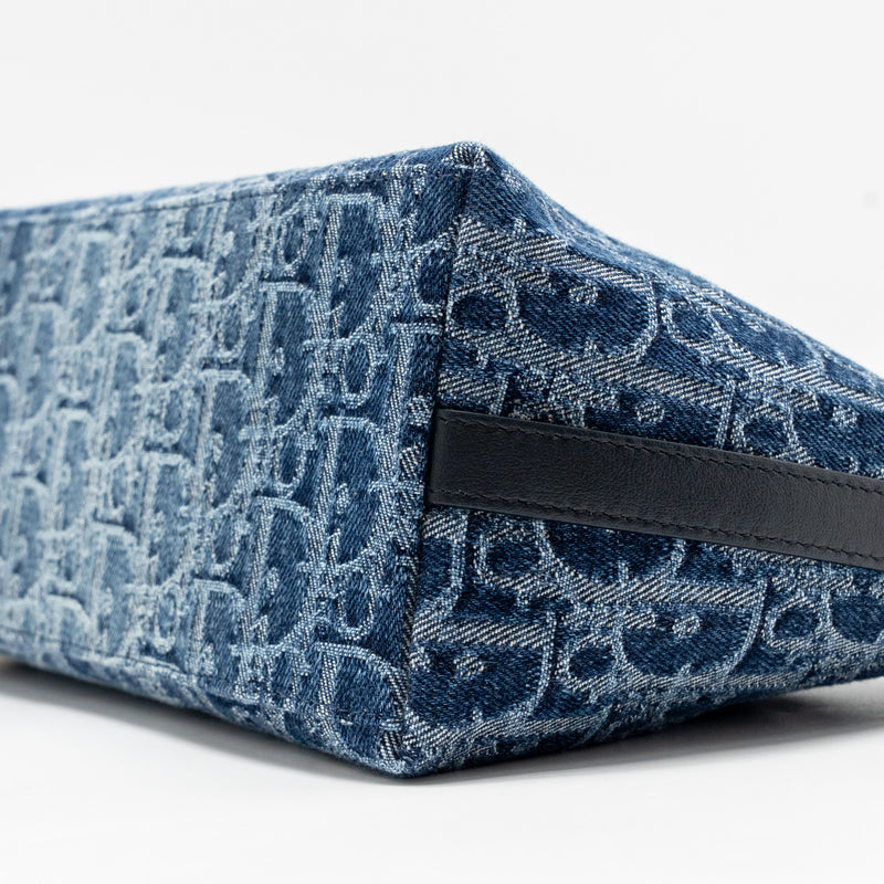Dior DiorStar Oblique Hobo Bag Denim Blue GHW