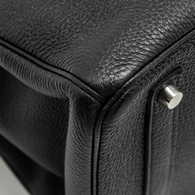 Hermes Birkin 35 Togo Black SHW STAMP Square R