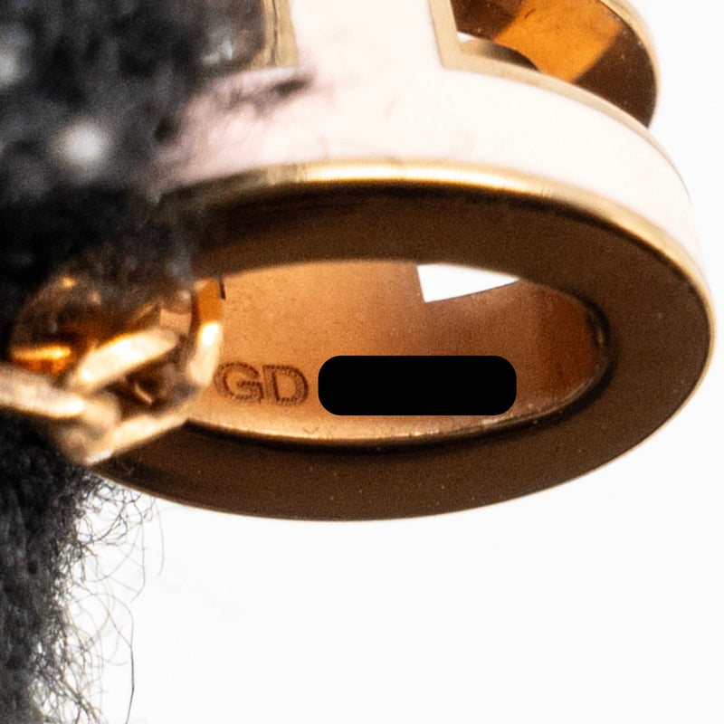 Hermes Mini Pop H Pendant Rose Dragee RGHW