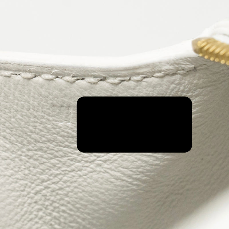 Hermes Mini Lindy II Clemence New White GHW Stamp W