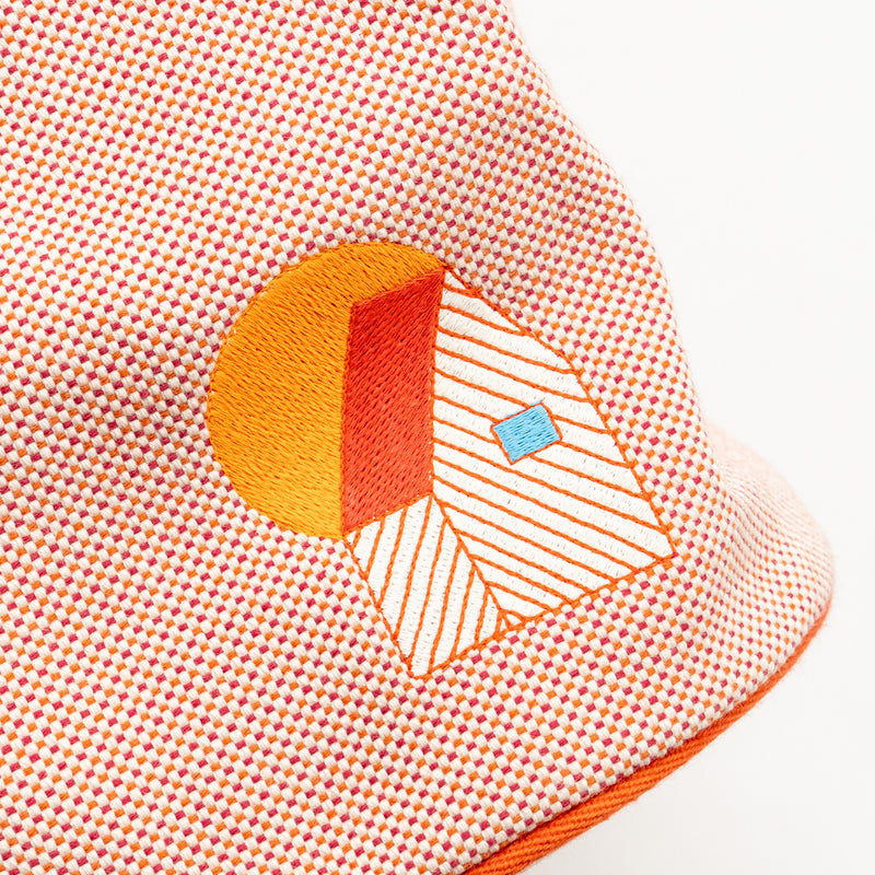 Hermes Les Cabanes backpack canvas pink / orange