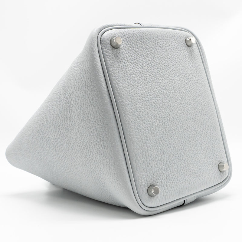 Hermes Picotin 18 Lock Bag Clemence Bleu Pale SHW Stamp U