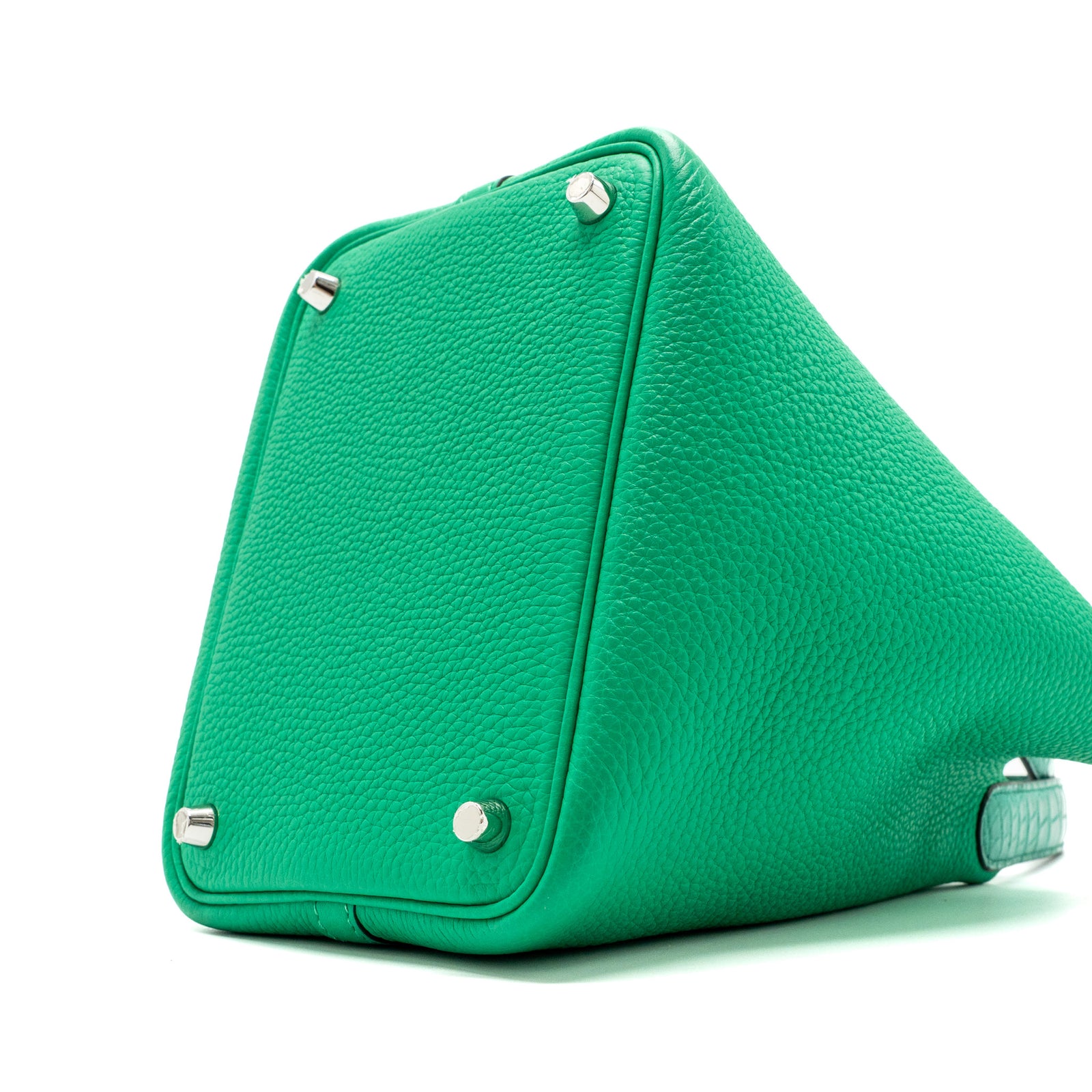 Hermes Picotin 18 Lock Bag Clemence /Alligator Touch Menthe/Vert Jade