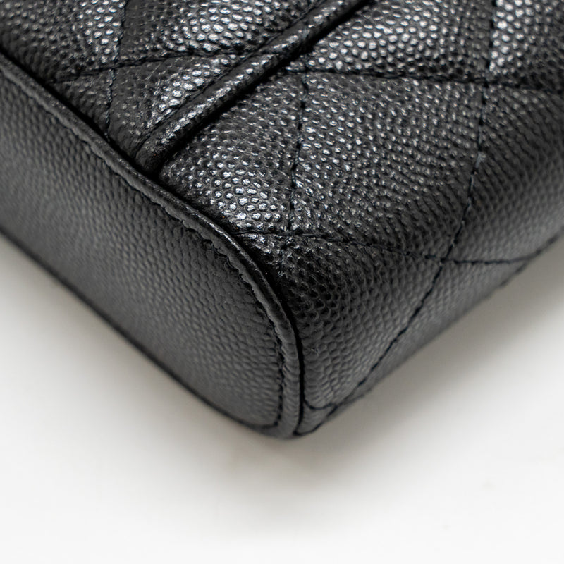 Chanel Classic Vanity Phone Holder with Chain Caviar Black LGHW