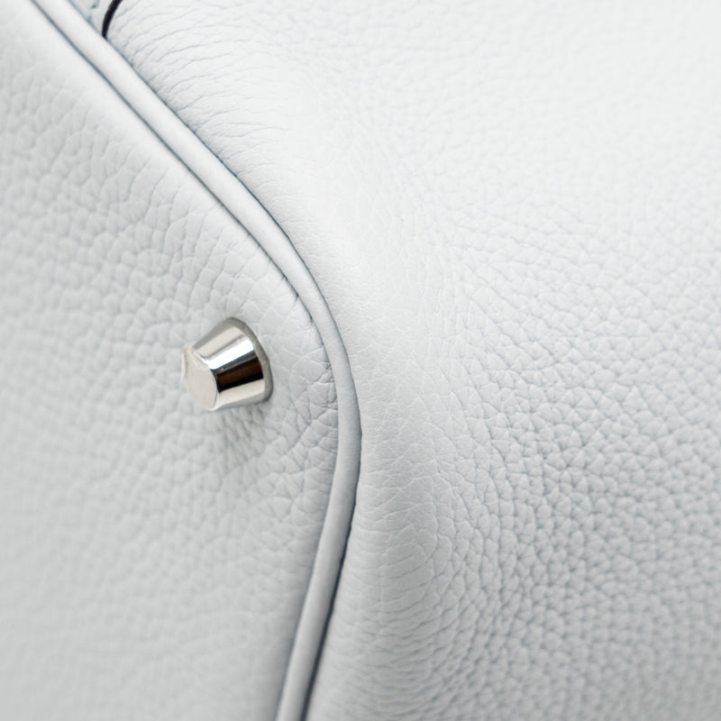 Hermes Picotin 18 Lock Bag Clemence Bleu Pale SHW Stamp U