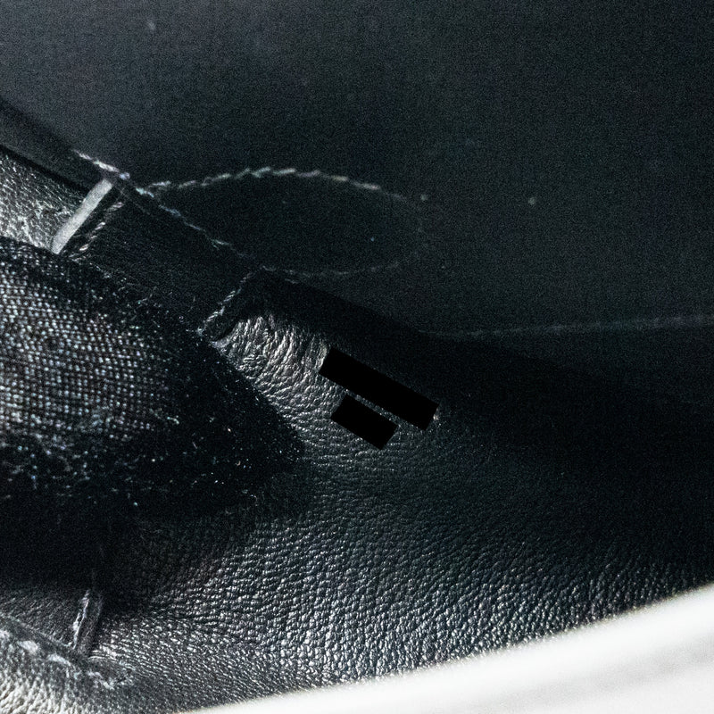 Hermes kelly messanger PM bag evergrain black SHW stamp B