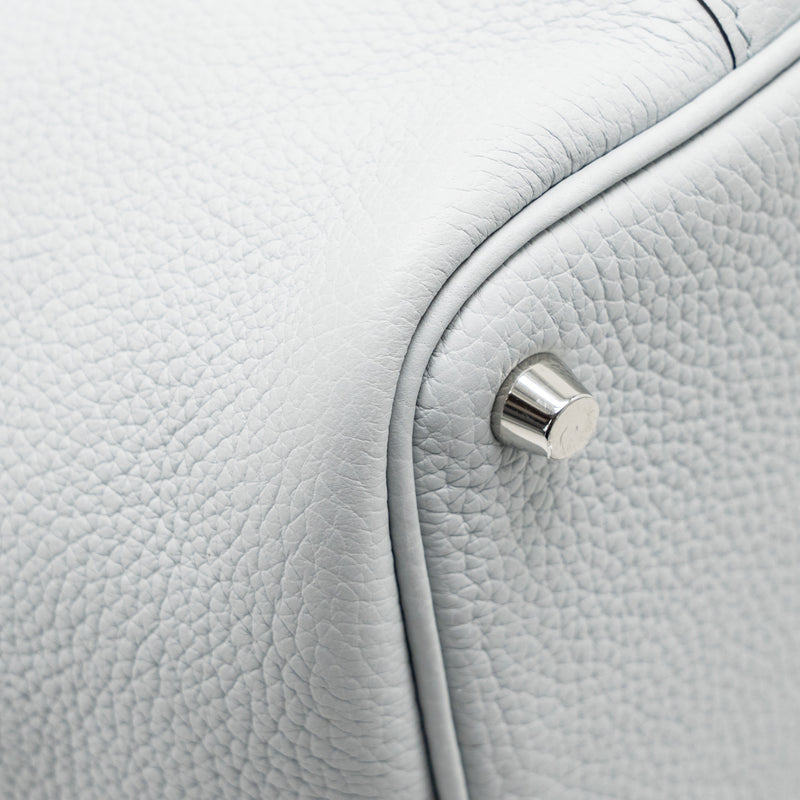 Hermes Picotin 18 Lock Bag Clemence Bleu Pale SHW Stamp U