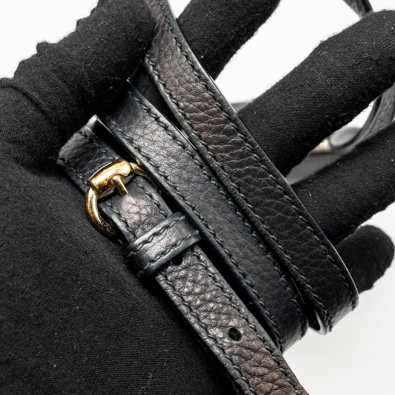 GUCCI Soho Disco Camera Crossbody Bag Calfskin Black LGHW