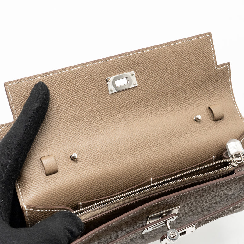 Hermes Kelly To GO Epsom Etoupe SHW Stamp B