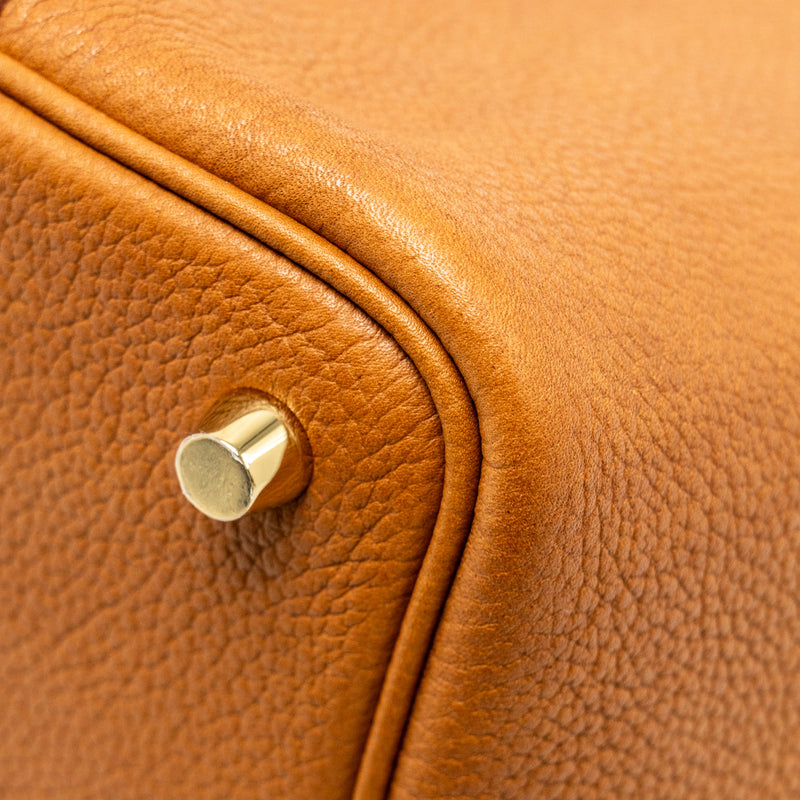 Hermes Picotin 18 Lock Bag Barenia Faubourg Fauve GHW Stamp W