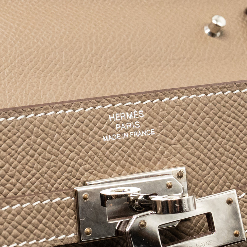 Hermes Kelly To GO Epsom Etoupe SHW Stamp B