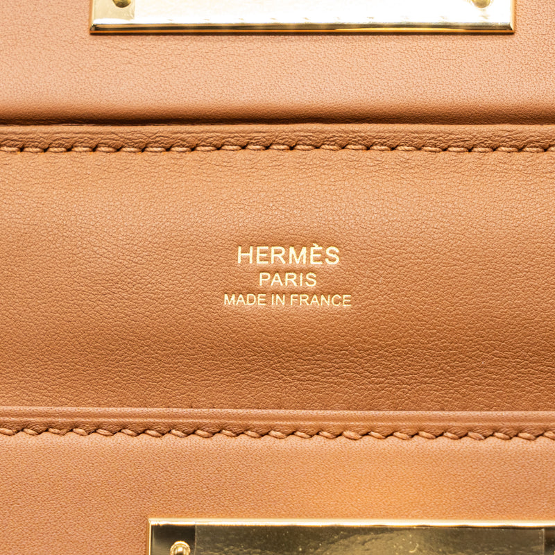 Hermes mini 24/24 2424-21 bag evercolor / swift gold GHW stamp B