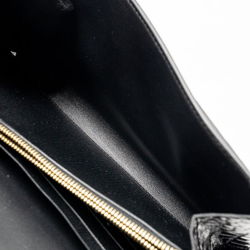 HERMES Constance To Go Alligator Mississippiensis Black with black Hardware Stamp Z