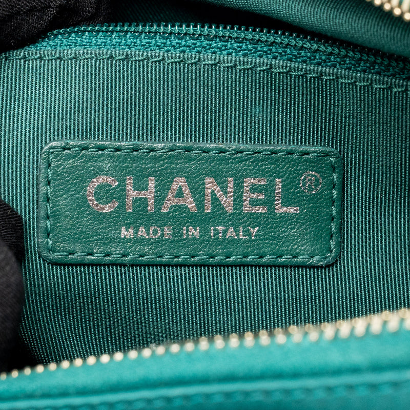 Chanel Small Gabrielle Hobo Bag Aged Calfskin Green Multicoloured hareware
