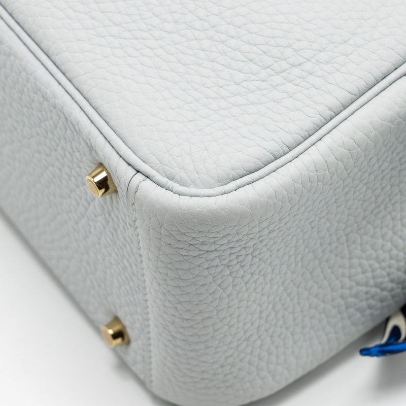 Hermes Mini Lindy Clemence Bleu Pale GHW Stamp Z