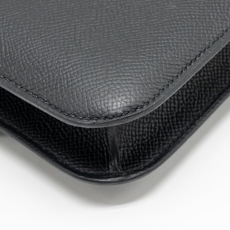 Hermes Constance Elan Epsom Black RGHW Stamp K