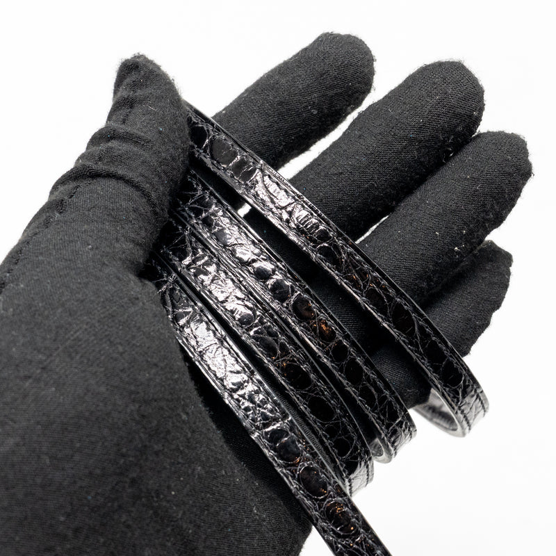 HERMES Constance To Go Alligator Mississippiensis Black with black Hardware Stamp Z