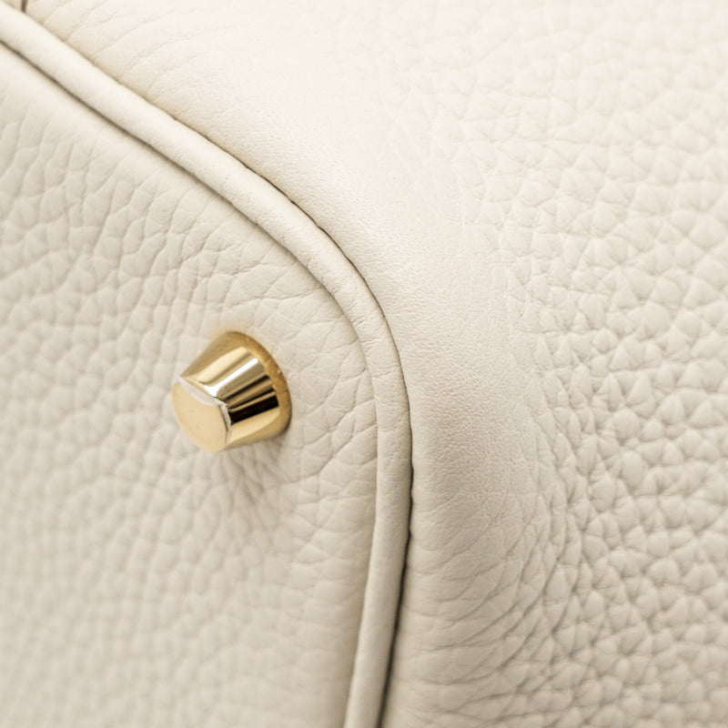 Hermes Picotin 18 touch lock bag clemence / ostrich beton GHW stamp B