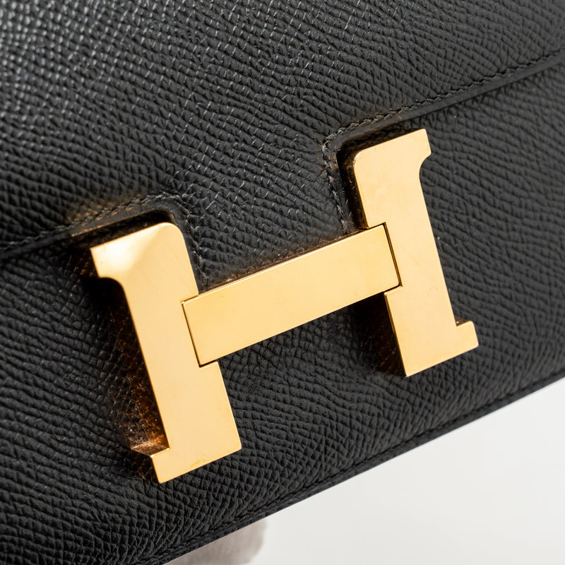 Hermes Mini Constance epsom black RGHW stamp Y