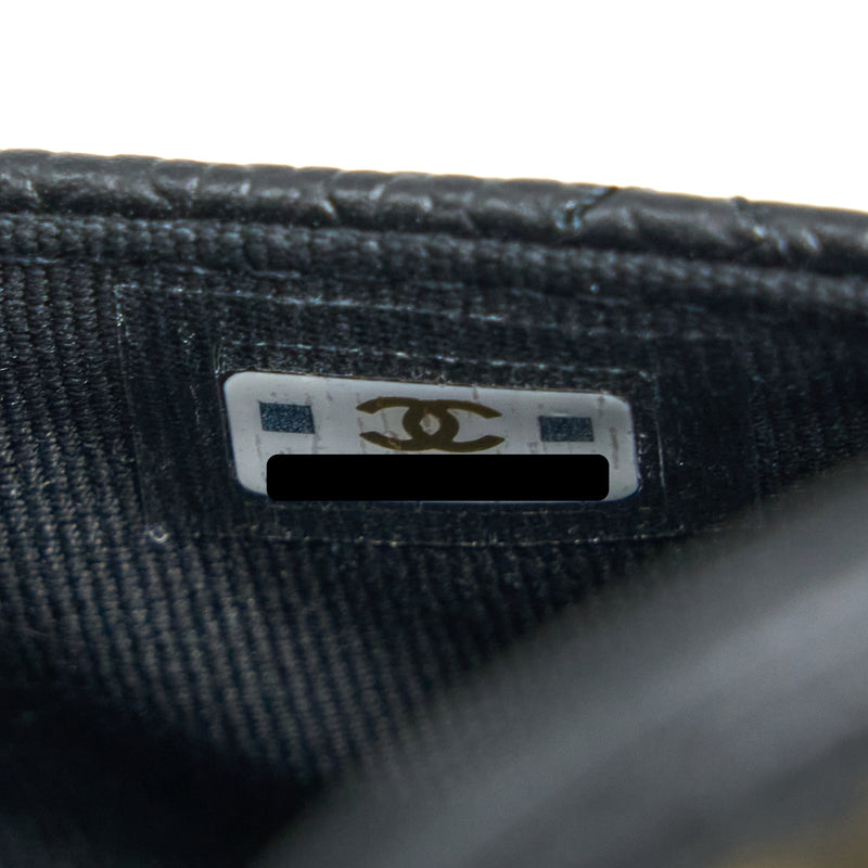 Chanel Classic Flap Card Holder Caviar Black GHW (Microchip)