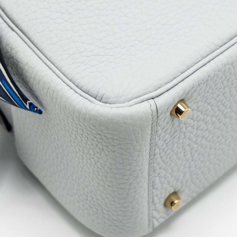 Hermes Mini Lindy Clemence Bleu Pale GHW Stamp Z