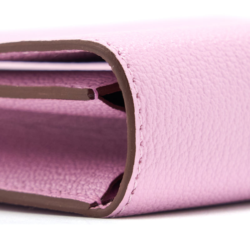 Hermes Clic 16 Wallet Mysore X9 Mauve Sylvestre SHW Stamp U