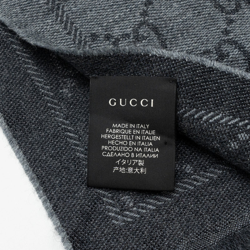 Gucci 48*180cm Wool Scarf Dark Grey