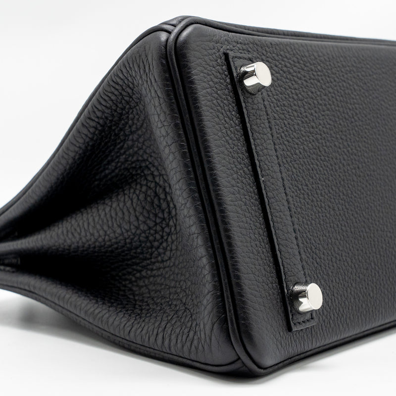 Hermes Birkin 25 Togo Black SHW Stamp K