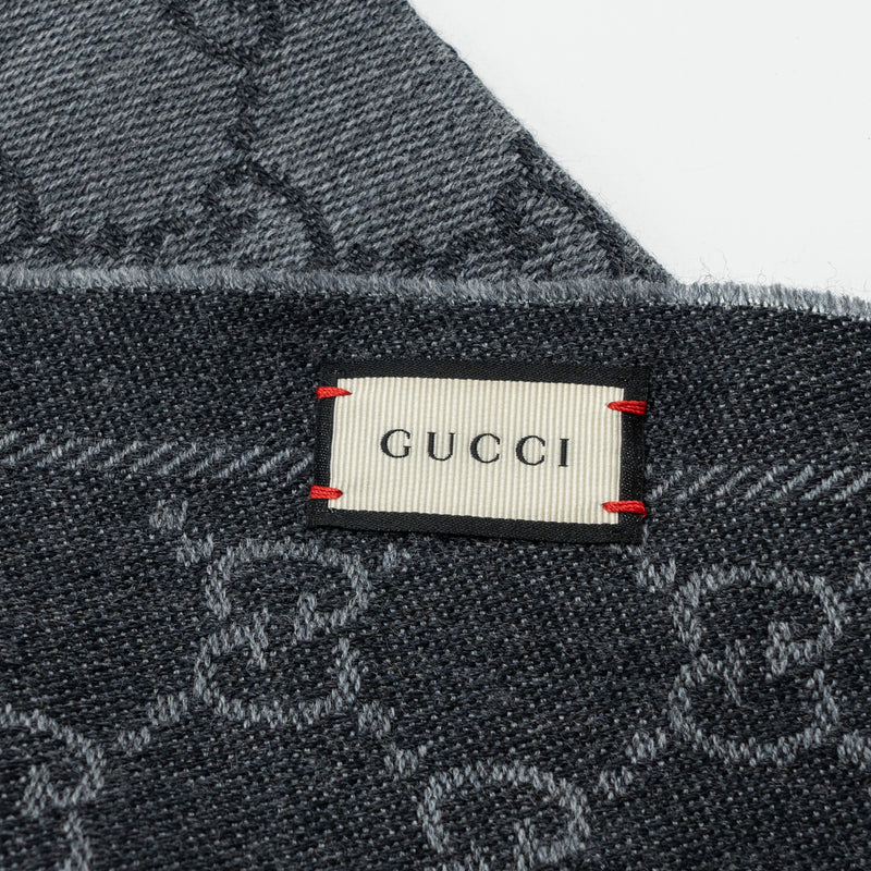 Gucci 48*180cm Wool Scarf Dark Grey