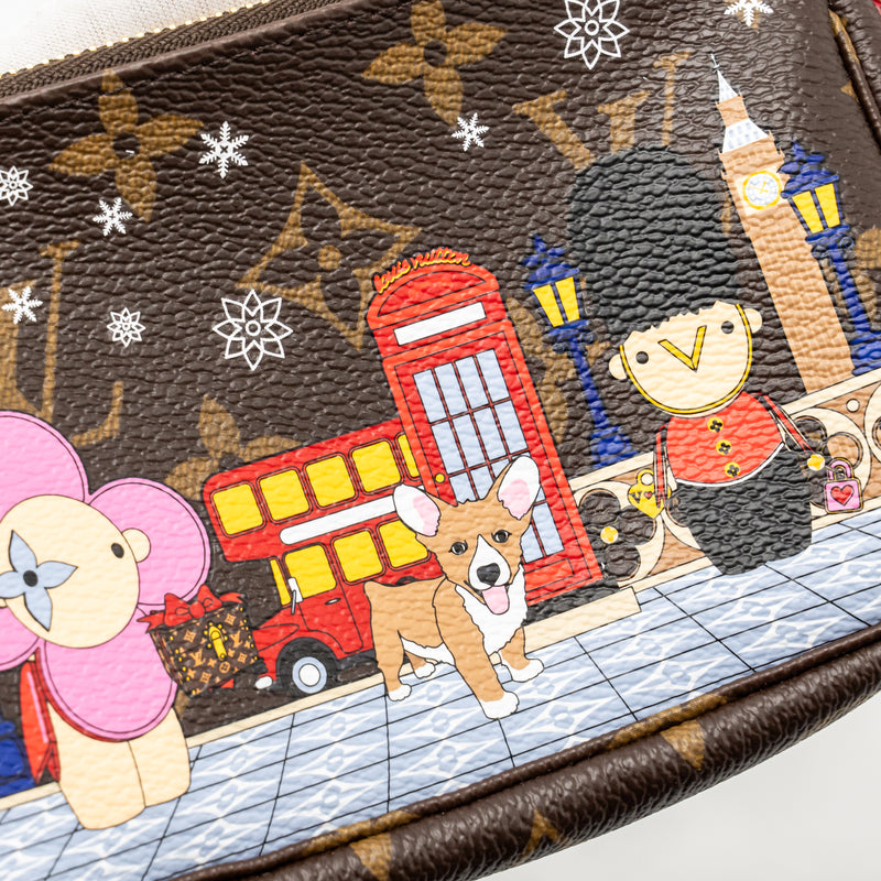 Louis Vuitton mini pochette accessories Vivienne holiday limited monogram canvas GHW