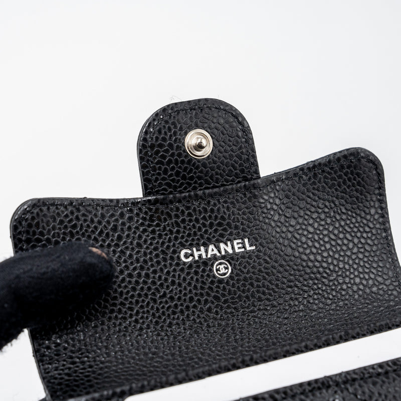 Chanel classic flap card holder caviar black SHW (microchip)