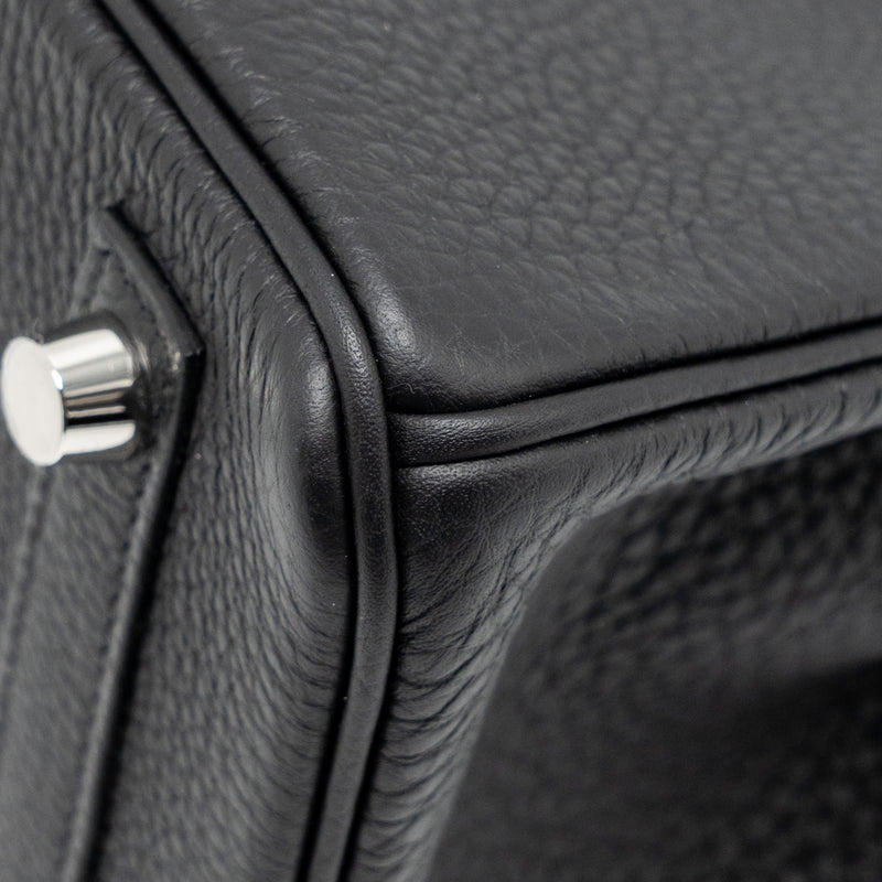 Hermes Birkin 25 Togo Black SHW Stamp K