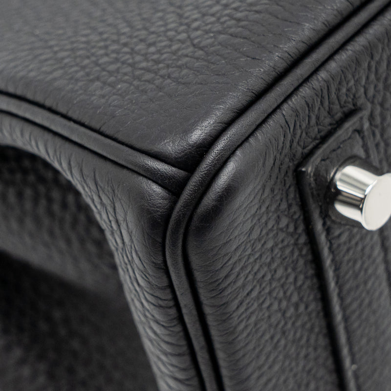 Hermes Birkin 25 Togo Black SHW Stamp K