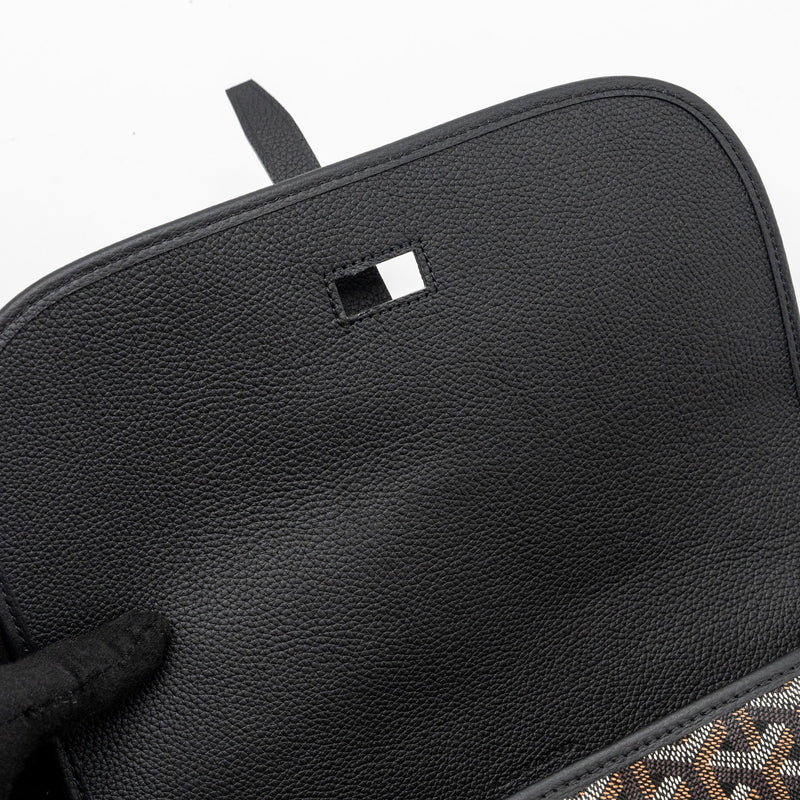 Goyard Belvedere MM messanger bag goyardline canvas / calfskin black SHW
