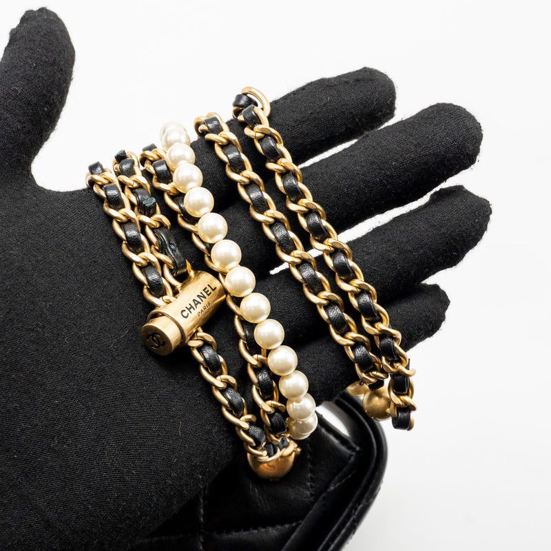 Chanel MY Perfect Mini Flap Bag Lambskin Black GHW (Microchip)