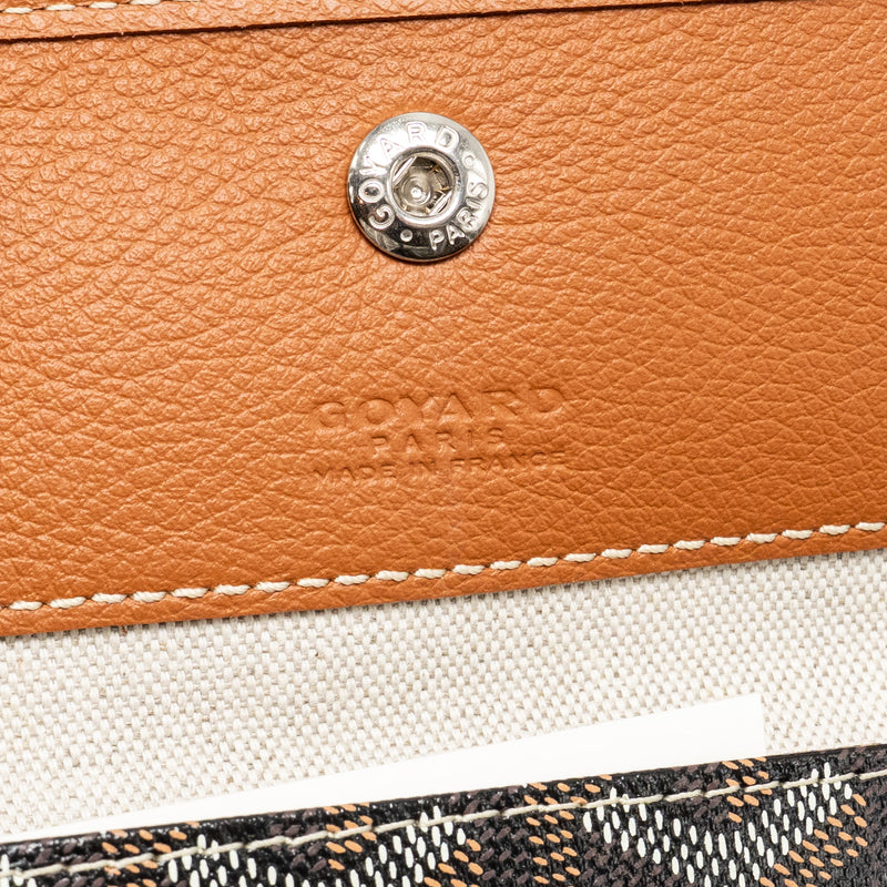 Goyard Saint Louis GM Tote Goyardine Canvas Black/Brown SHW
