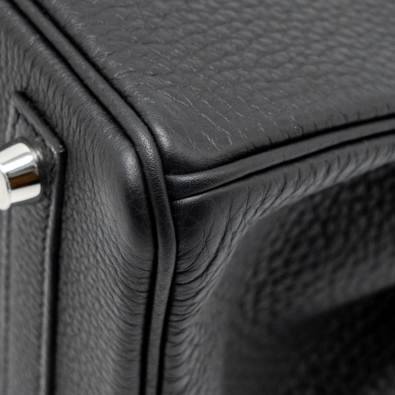 Hermes Birkin 25 Togo Black SHW Stamp K
