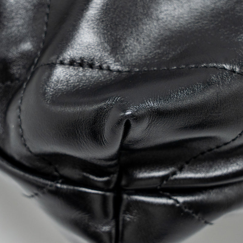 Chanel Small 22 Bag Shiny Calfskin BLACK GHW (Microchip)