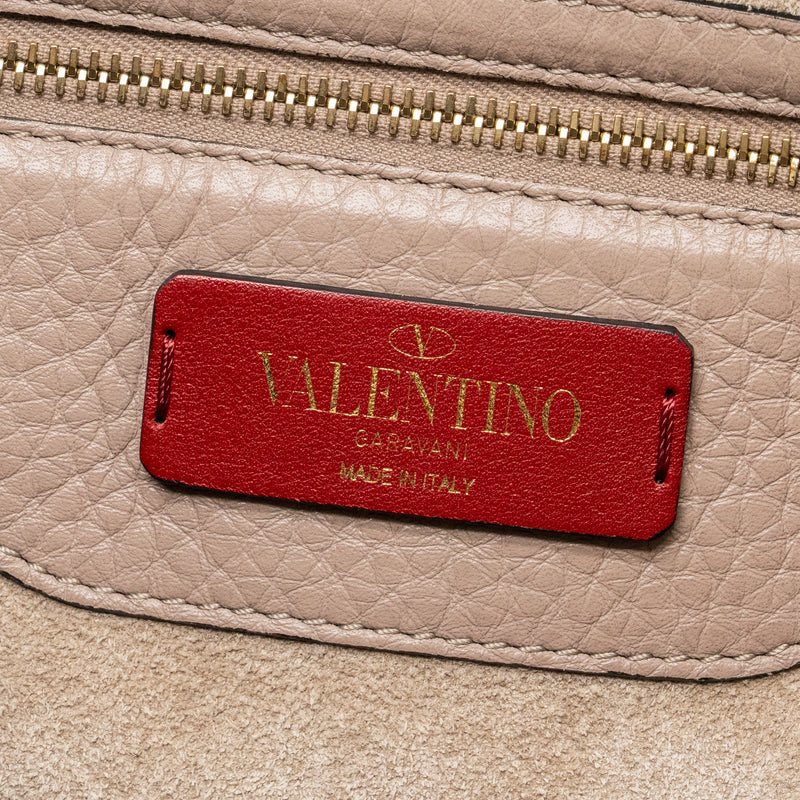Valentino Large Rockstud Tote Calfskin Pale Pink LGHW