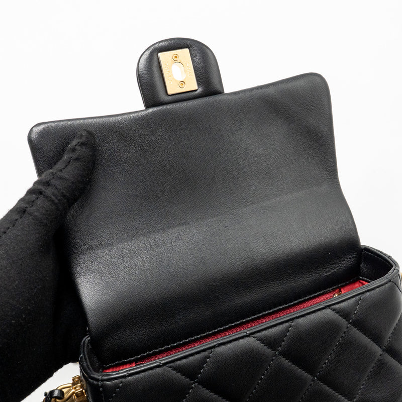 Chanel MY Perfect Mini Flap Bag Lambskin Black GHW (Microchip)