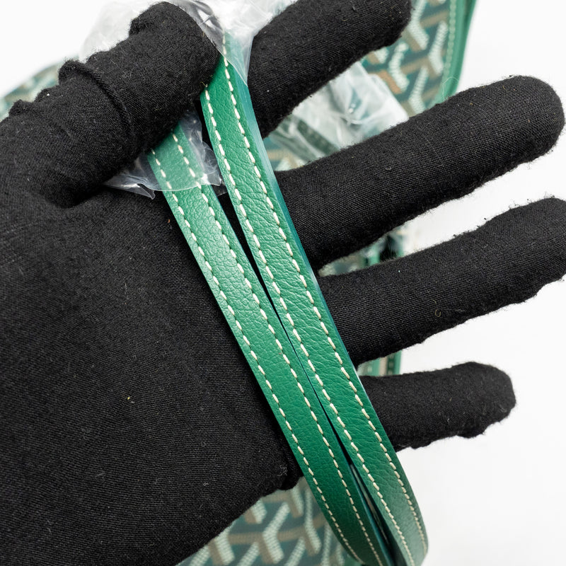Goyard Saint Louis PM Tote Goyardine Canvas Green SHW