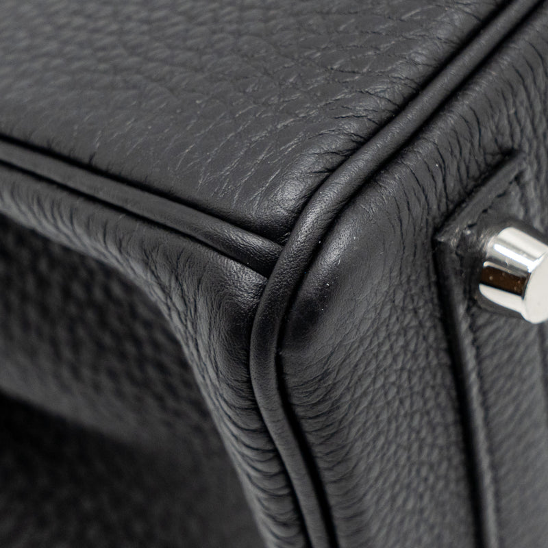 Hermes Birkin 25 Togo Black SHW Stamp K