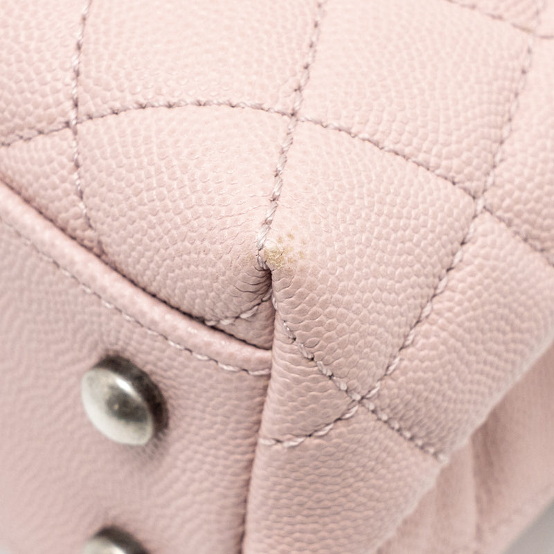 Chanel Small Coco Handle Caviar Pink Ruthenium SHW