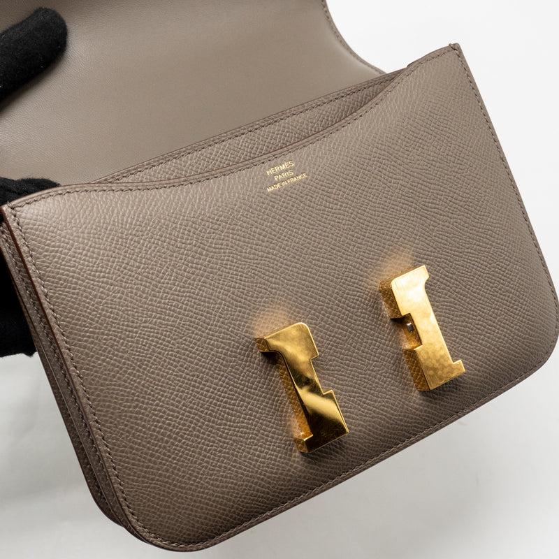 HERMES Mini Constance Epsom Gris Etain GHW Stamp Z