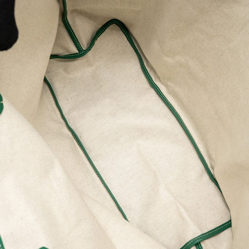 Goyard Saint Louis PM Tote Goyardine Canvas Green SHW