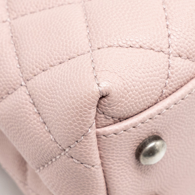 Chanel Small Coco Handle Caviar Pink Ruthenium SHW