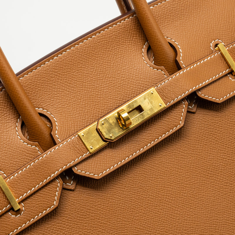 Hermes Birkin 30 Epsom Gold GHW Stamp Z