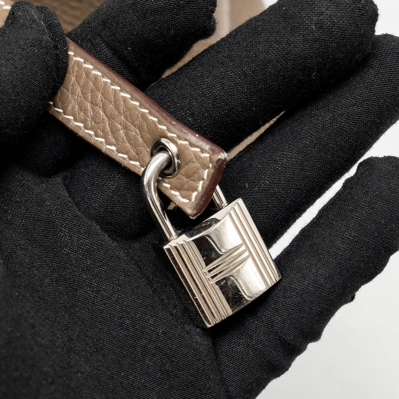 Hermes Picotin 22 Lock Bag Clemence Etoupe SHW Stamp D