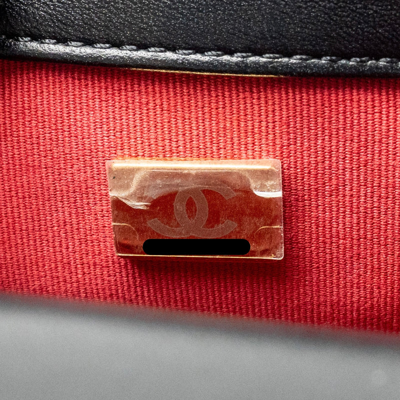 Chanel MY Perfect Mini Flap Bag Lambskin Black GHW (Microchip)